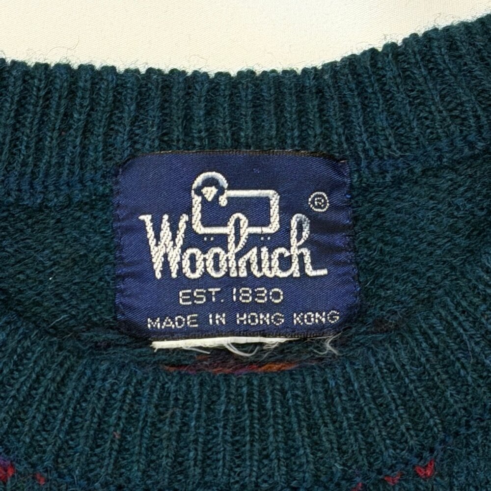 Vintage Woolrich Hunting Dog Embroidered Wool Winter Sweater Excellent Condition - Picture 6 of 14